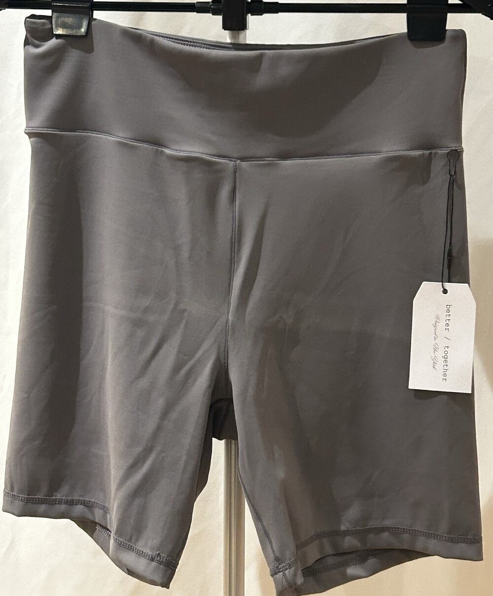 NWT better/together Gray Bike Shorts Women's size M